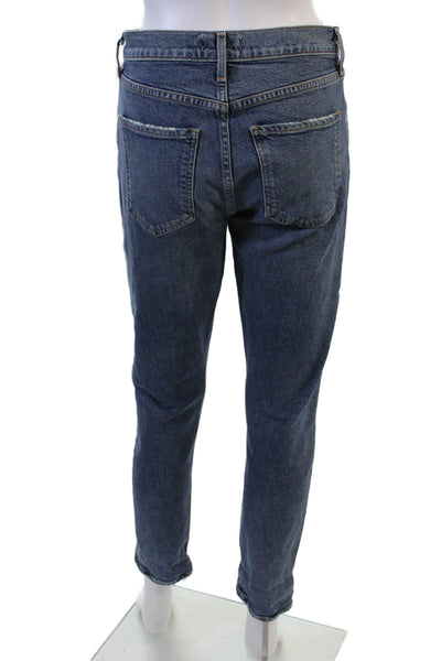 Agolde Women Ankle Straight Dark Blue Mid Rise Jeans Size 26