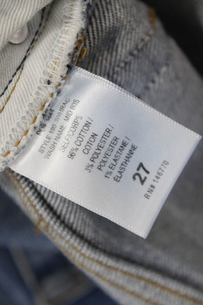 Re/Done Women Ankle Cropped Straight Dark Blue Jeans Size 27