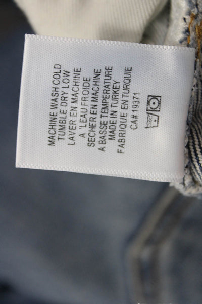 Re/Done Women Ankle Cropped Straight Dark Blue Jeans Size 27