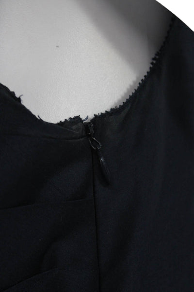 Vera Wang Lavender Label Women Fit & Flare Tank Dress Dark Blue Silk Size 4