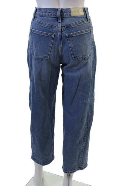 Pistola Women Cropped Straight Blue Jeans Size 24