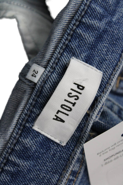 Pistola Women Cropped Straight Blue Jeans Size 24