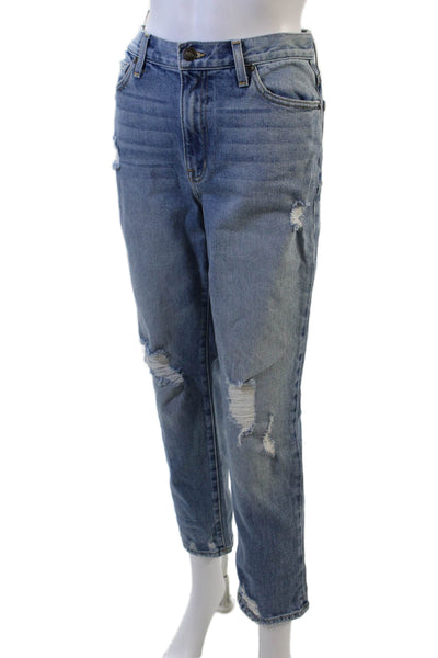 Current/Elliott Womens Cropped Boyfriend Jeans Blue Mid Rise Size 25
