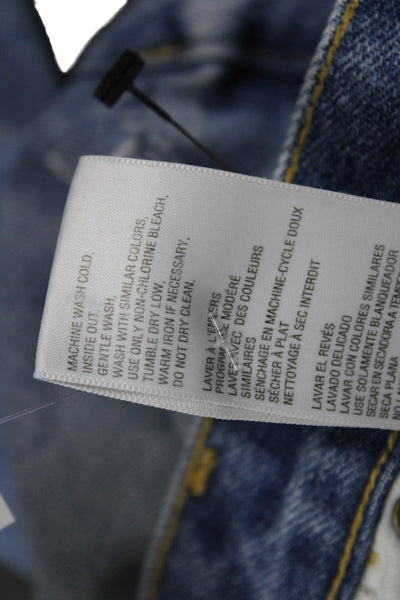 Current/Elliott Womens Cropped Boyfriend Jeans Blue Mid Rise Size 25
