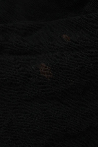 ATM Womens Basic Black 100% Cotton Long Sleeve Crew Neck T-Shirt Size 2XS