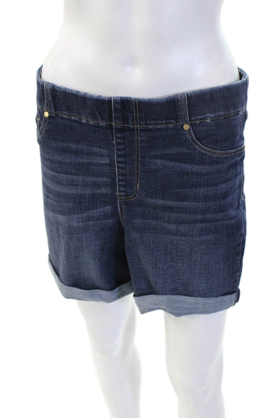 Liverpool Los Angeles Unisex Bermuda Shorts Dark Blue Cotton Blend Size 30