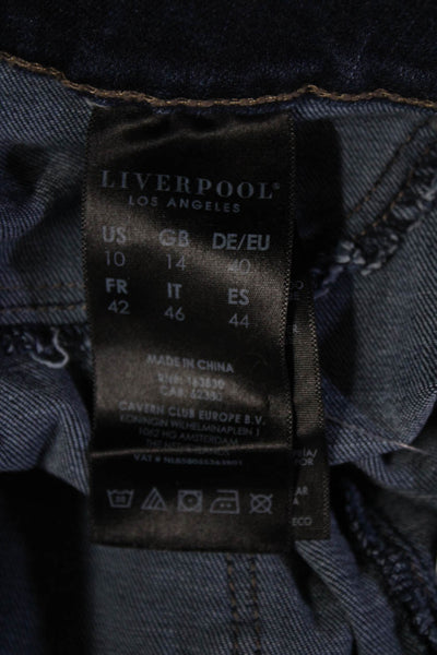 Liverpool Los Angeles Unisex Bermuda Shorts Dark Blue Cotton Blend Size 30