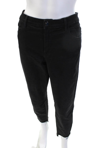 J Brand Women Ankle Cropped Black Jeans Mid Rise 32 Inseam Size 32