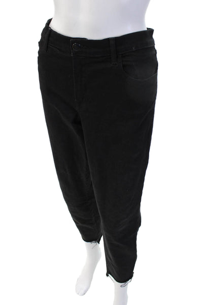 J Brand Women Ankle Cropped Black Jeans Mid Rise 32 Inseam Size 32