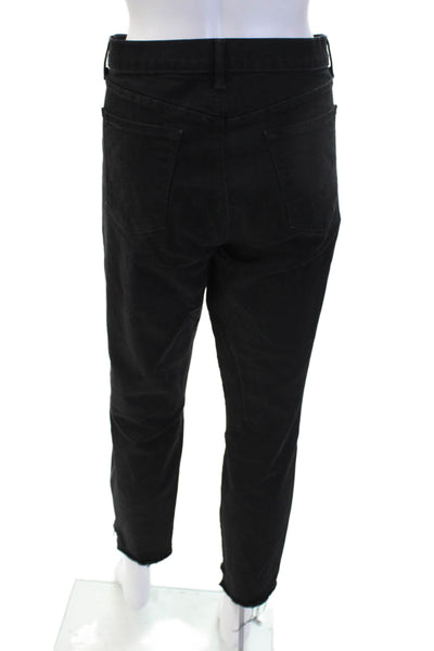 J Brand Women Ankle Cropped Black Jeans Mid Rise 32 Inseam Size 32