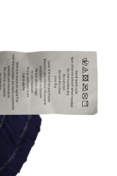 Trina Turk Womens Cropped Dark Blue Geometric Rayon Drawstring Pants Size 2XS