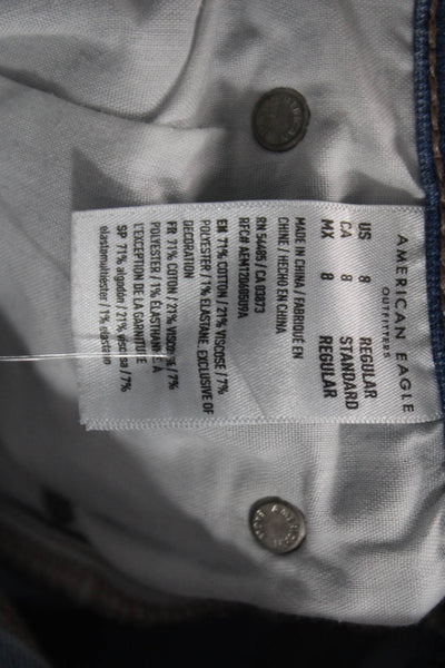 American Eagle Outfitters Women Light Blue High Rise Bootcut Flare Jeans Size 8