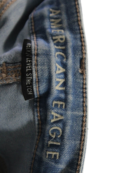 American Eagle Outfitters Women Light Blue High Rise Bootcut Flare Jeans Size 8