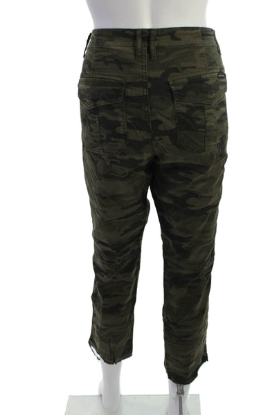 Sanctuary Womens Cropped Cargo Pants Green Camouflage Size 29