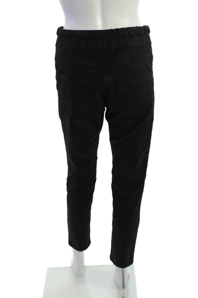 Flog Women Black Jogger Pants Drawstring 98% Cotton 2% Lycra Size 26