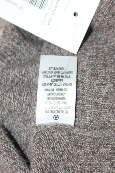 Theory Womens Pullover Turtleneck 100% Cashmere Beige Long Sleeve Size 0P