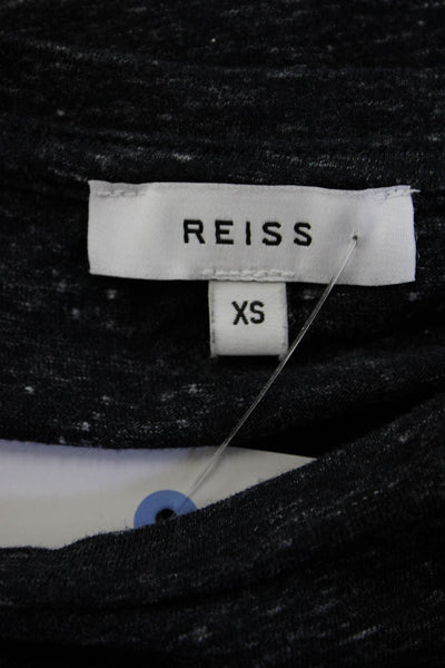 Reiss Womens Jersey Basic Dark Gray Short Sleeve Crew Neck T-Shirt Size XS