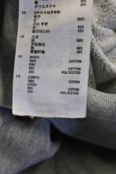 Uniqlo Mens Pullover Hoodie Gray Cotton Drawstring Size XL