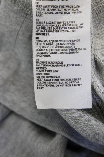 Uniqlo Mens Pullover Hoodie Gray Cotton Drawstring Size XL