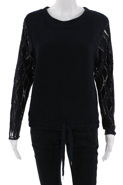 See by Chloe Unisex Argyle Dark Blue Crew Neck Pullover Size XS