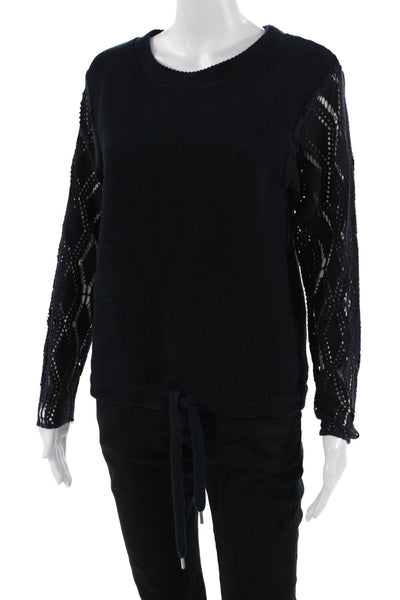 See by Chloe Unisex Argyle Dark Blue Crew Neck Pullover Size XS