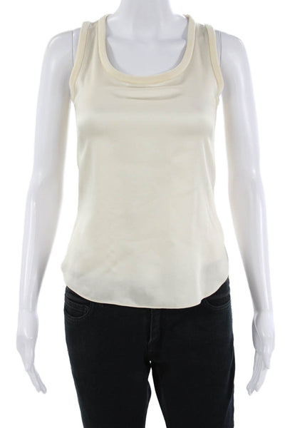 Simkhai Womens Beige Sleeveless Basic Tank Round Neck Designer Size XS
