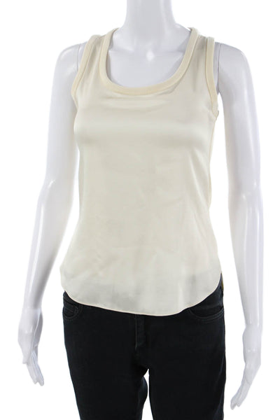Simkhai Womens Beige Sleeveless Basic Tank Round Neck Designer Size XS