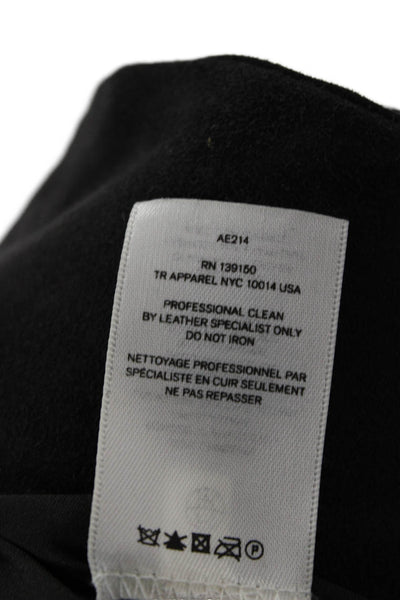 The Row Women Biker Motorcycle Jacket Black Lambskin Size 2
