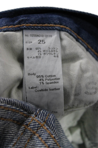 Moussy Womens Ankle Cropped Dark Blue Mid Rise 90s Jeans Size 25
