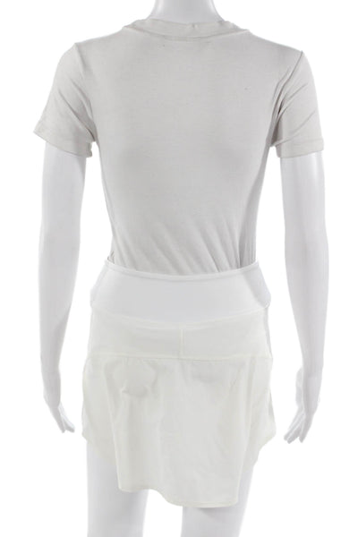 Addison Bay Womens Skort White Recycled Polyester Spandex Size XS
