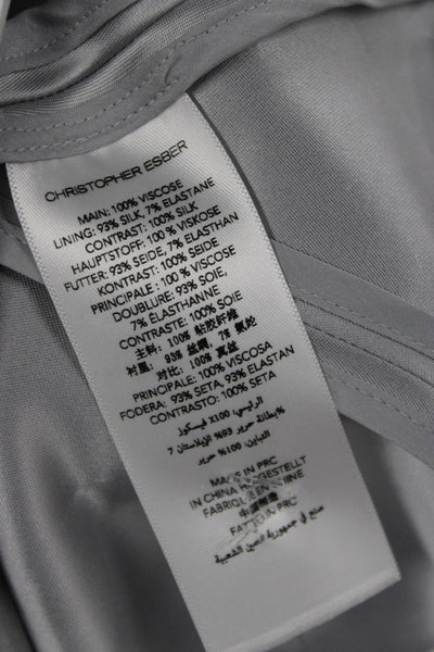 Christopher Esber Women Gray Sleeveless Slip Maxi Square Neck Dress Size 2