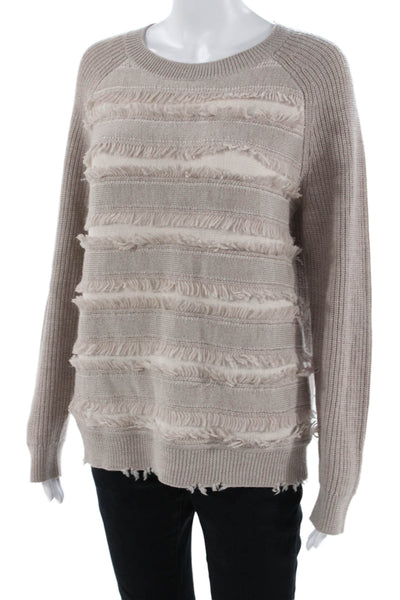 Haute Hippie Unisex Beige Merino Wool Pullover Sweater Size M