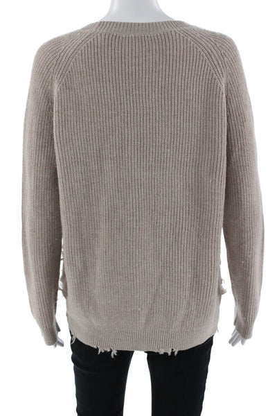 Haute Hippie Unisex Beige Merino Wool Pullover Sweater Size M