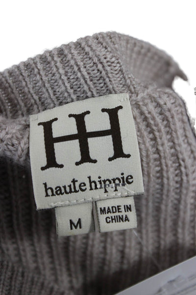 Haute Hippie Unisex Beige Merino Wool Pullover Sweater Size M