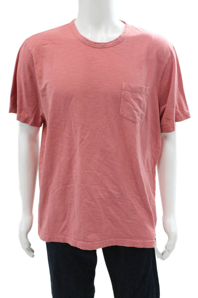 Faherty Brand Mens Pink Cotton Crew Neck T-Shirt Short Sleeve Beach Size XL