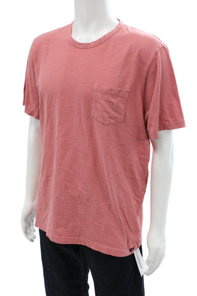 Faherty Brand Mens Pink Cotton Crew Neck T-Shirt Short Sleeve Beach Size XL
