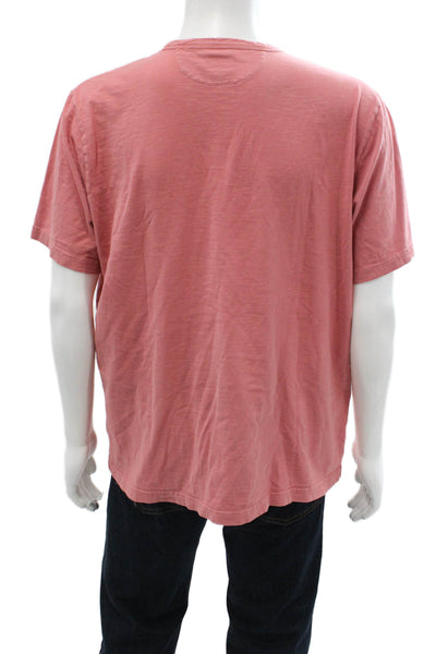 Faherty Brand Mens Pink Cotton Crew Neck T-Shirt Short Sleeve Beach Size XL