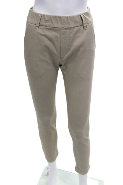 Flog Womens Cropped Ankle Chino Pants Beige Size 24