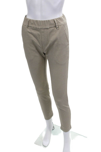 Flog Womens Cropped Ankle Chino Pants Beige Size 24
