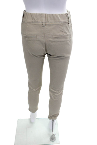 Flog Womens Cropped Ankle Chino Pants Beige Size 24