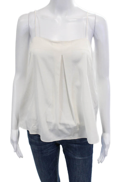 Tibi Womens Sleeveless Camisole White Silk Solid Size 0