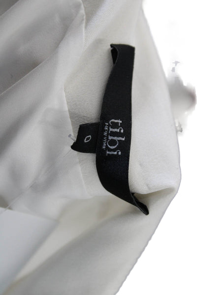 Tibi Womens Sleeveless Camisole White Silk Solid Size 0