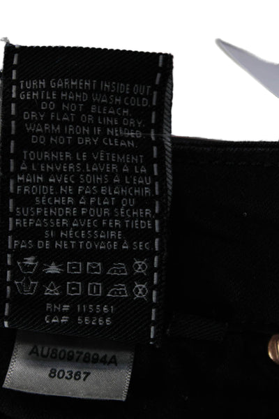 7 For All Mankind Women Skinny Ankle Black Jeans Size 27