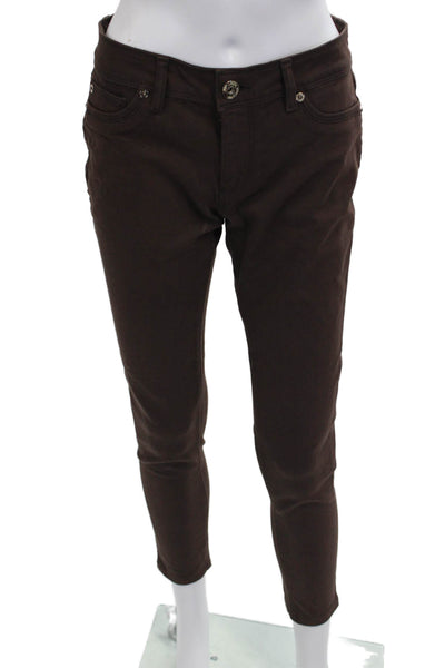 DL1961 Women Ankle Cropped High Rise Brown Jeans Button Fly Size 28