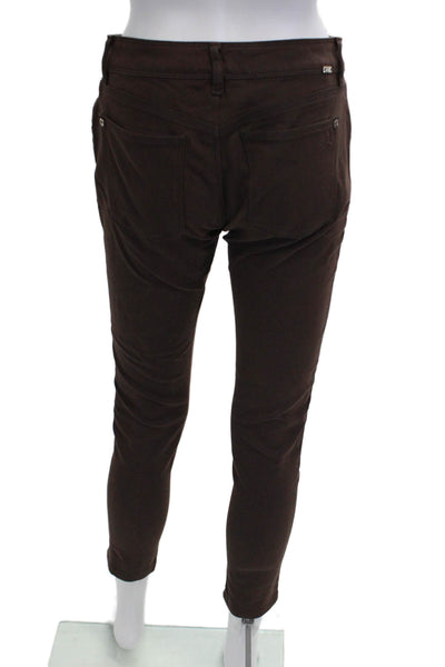 DL1961 Women Ankle Cropped High Rise Brown Jeans Button Fly Size 28