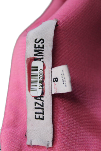 Elizabeth & James Women Sheath Tank Dress Pink Sleeveless Round Neck Zip Size 8