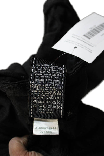 7 For All Mankind Womens Skinny Jeggings Black High Rise Size 26