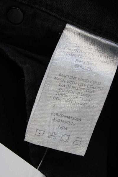 Joes Womens Ankle Skinny High Rise Black Jeans Button Fly Size 26