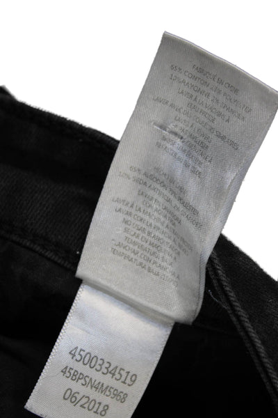 Joes Womens Ankle Skinny High Rise Black Jeans Button Fly Size 26