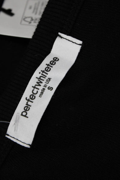 Perfect White Tee Womens Black Cotton Square Neck Camisole Sleeveless Size 8